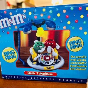 M&M'S Colorful Desk Telephone with Green and Red Characters